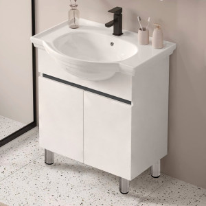 Լվացարան պահարանով Poda 1942 600x420x701 մմ Ջրակայուն Մոխրագույն (ԿՈԴ 99003)