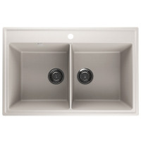 Խոհանոցի լվացարան ULGRAN Jasmine 780-01 քվարցե, Բաց բեժ, 780х550 մմ (ԿՈԴ 17354)