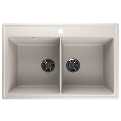 Խոհանոցի լվացարան ULGRAN Jasmine 780-01 քվարցե, Բաց բեժ, 780х550 մմ (ԿՈԴ 17354)