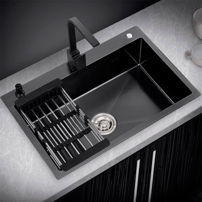 Խոհանոցի լվացարան BERTT 750x450x220 մմ Գրաֆիտ (ԿՈԴ 17377)