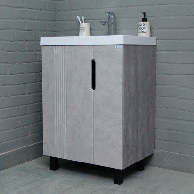 Լվացարան պահարանով АЙСБЕРГ MARTA 60, DA3503T Բաց բետոն 600x450x870 մմ (ԿՈԴ 17396)