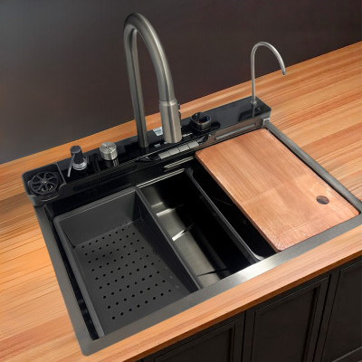 Խոհանոցի թվային լվացարան BERTT AB7546, 750x460x210 մմ Գրաֆիտ (ԿՈԴ 17439)