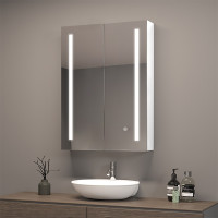 Հայելի պահարանով Led լուսավորմամբ սենսորային անջատիչով, BERTT K807-6080, 600x150x800 մմ Սպիտակ (ԿՈԴ 17635)