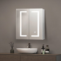 Հայելի պահարանով Led լուսավորմամբ սենսորային անջատիչով, BERTT K804-8080, 800x150x800 մմ Սպիտակ (ԿՈԴ 17636)