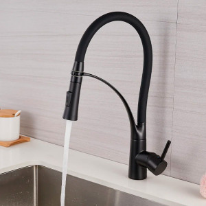 Խոհանոցի ծորակ ճկվող MORENA 1396, Սև մատվի (ԿՈԴ 17640)