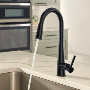 Խոհանոցի ծորակ Lince Matt black 1816050-E01 Մատվի սև (քաշովի, 2 ռեժիմ) (ԿՈԴ 17103)