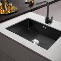 Խոհանոցի ներկառուցվող լվացարան LEDEME, 550x435x225 մմ գրաֆիտ (ԿՈԴ 17237)