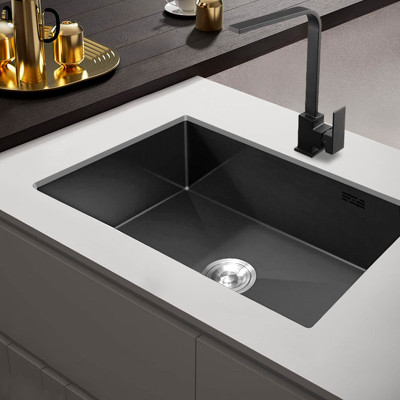 Խոհանոցի ներկառուցվող լվացարան LEDEME, 550x430x200 մմ, գրաֆիտ (ԿՈԴ 17236)