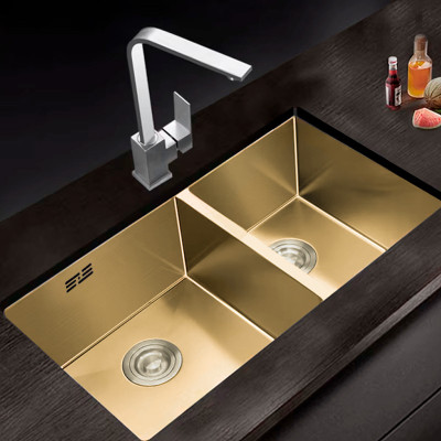 Խոհանոցի ներկառուցվող լվացարան LEDEME LS-8245SHA, 820x450x200մմ, ոսկեգույն (ԿՈԴ 17246)