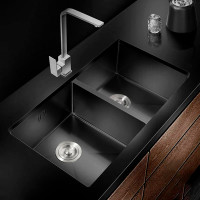 Խոհանոցի ներկառուցվող լվացարան LEDEME LS-8245SHB, 820x450x200մմ, գրաֆիտ (ԿՈԴ 17247)