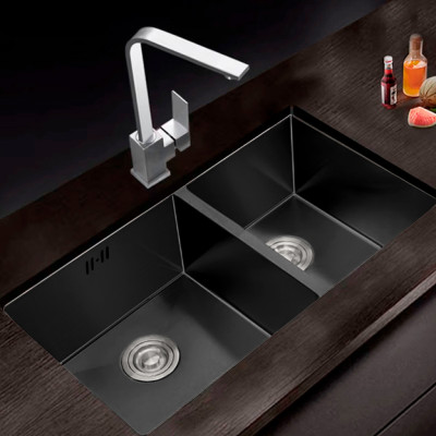 Խոհանոցի ներկառուցվող լվացարան LEDEME LS-8245SHB, 820x450x200մմ, գրաֆիտ (ԿՈԴ 17248)