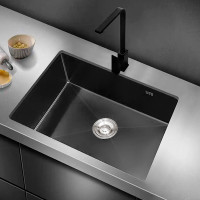 Խոհանոցի ներկառուցվող լվացարան LEDEME 304 LS-6045SHAB, 600x452x200 մմ, Գրաֆիտ (ԿՈԴ 17239)