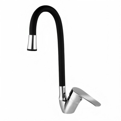 Խոհանոցի ծորակ ճկվող BRNOU 1351, Սև-քրոմ (ԿՈԴ 17312)