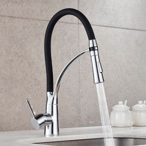 Խոհանոցի ծորակ ճկվող 1397 Սև/Քրոմ (ԿՈԴ 17315)