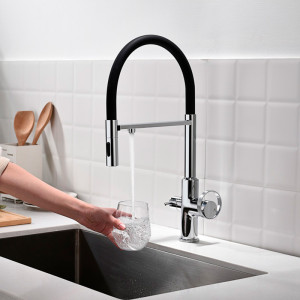 Խոհանոցի ծորակ ճկվող GANZER GZ19127 Սև/քրոմ (ԿՈԴ 17337)