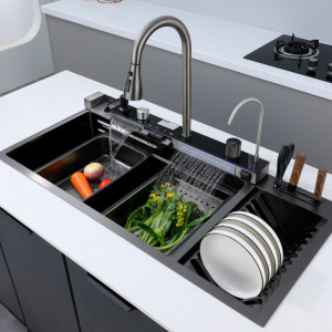Խոհանոցի թվային լվացարան BERTT 1000x460x250 մմ Գրաֆիտ (ԿՈԴ 17086)