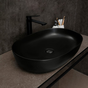 Սեղանի լվացարան TR41385-U18 Black matt, 500x295x140 մմ (ԿՈԴ 17095)
