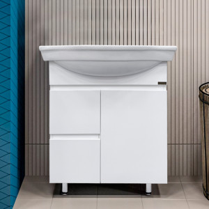 Լվացարան պահարանով, MILLANO Առալ 70, 700x470x860 մմ Ջրակայուն Սպիտակ (ԿՈԴ 17447)