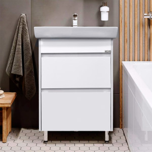 Լվացարան պահարանով, MILLANO Անտիք 60, 615x360x860 մմ Ջրակայուն Սպիտակ (ԿՈԴ 17446)