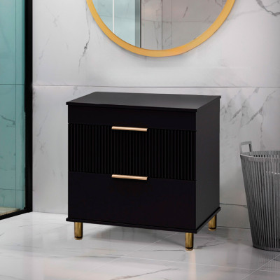 Լոգասենյակի պահարան, MILLANO Կառոլինա 60, 590x480x880 մմ Սև (ԿՈԴ 17482)