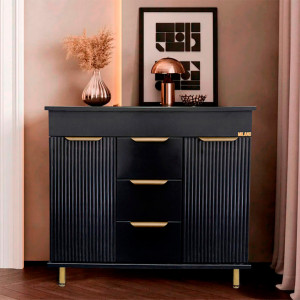 Պահարան լվացարանի համար հատակին, MILLANO Կառոլինա 100, 1000x485x735 մմ Ջրակայուն Սև (ԿՈԴ 17457)