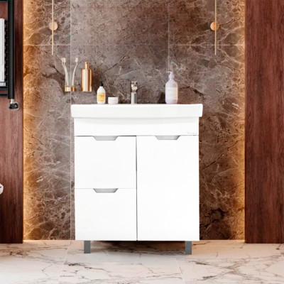 Լվացարան պահարանով Onika Ayland 70, 705x455x850 մմ, Սպիտակ (ԿՈԴ 17549) 