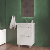 Լվացարան պահարանով Onika 60, 600x405x850 մմ, Սպիտակ (ԿՈԴ 17573) 