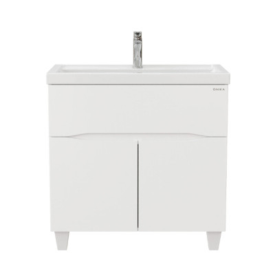 Լվացարան պահարանով Onika Стрим 80, 800x455x725 մմ, (Խոնավակայուն) Սպիտակ (ԿՈԴ 17057) 