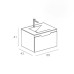 Լվացարան պահարանով BERTA D6507,PVC,ակրիլ, 600x420x410մմ (ԿՈԴ 17063)