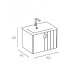 Լվացարան պահարանով BERTA D6021,PVC,կերամիկա, 650x450x430մմ (ԿՈԴ 17062)