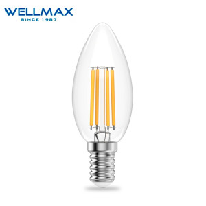 LED լամպ Wellmax FILAMENT E14-C35 6W-4000K Clear (ԿՈԴ 14746)