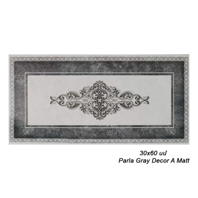 Սալիկ պատի NC 30x60 սմ Parla Gray Decor A Matt 66735 (ԿՈԴ 14805)