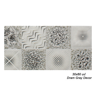 Սալիկ պատի NT 30x60 սմ Dram Gray Decor 66715 (ԿՈԴ 14811)