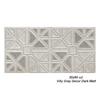 Սալիկ պատի SI 30x60 սմ Villy Gray Decor Dark Matt 67700 (ԿՈԴ 14815)