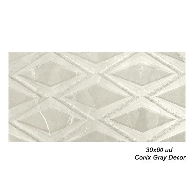 Սալիկ պատի NC 30x60 սմ Conix Gray Decor 03566 (ԿՈԴ 14820)