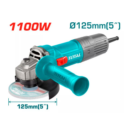 Անկյունային հղկող մեքենա 125մմ 1100W TOTAL TG11012536 (ԿՈԴ 15509)
