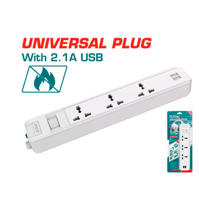 Երկարացման լար USB-ով 3տեղ 3մ TOTAL THES13041VSB (ԿՈԴ 15596)