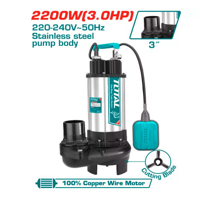 Հորի պոմպ կեղտաջրերի 2200W 3'' TOTAL TWP7220026 (ԿՈԴ 15808)