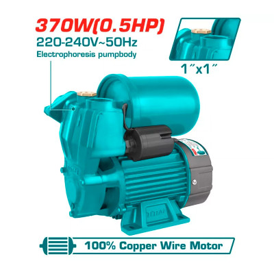 Ջրի պոմպ ավտոմատ 370W 32մ 35L/min TOTAL TWP93706 (ԿՈԴ 15814)