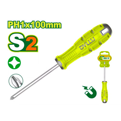 Խաչաձև պտուտակահան DYLLU DTSDB214 PH1x100մմ (ԿՈԴ 16723)
