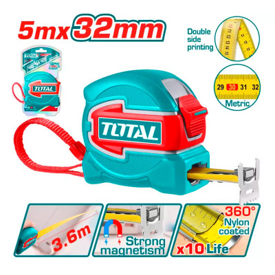 Պողպատե չափիչ ժապավեն 5մ TOTAL TMT80532M (ԿՈԴ 16493)