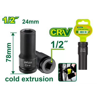 Խորը հարվածային գլխիկ 1-2'' DYLLU DTMS3224 24մմ (ԿՈԴ 16329)