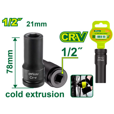 Խորը հարվածային գլխիկ 1-2'' DYLLU DTMS3221 21մմ (ԿՈԴ 16331)
