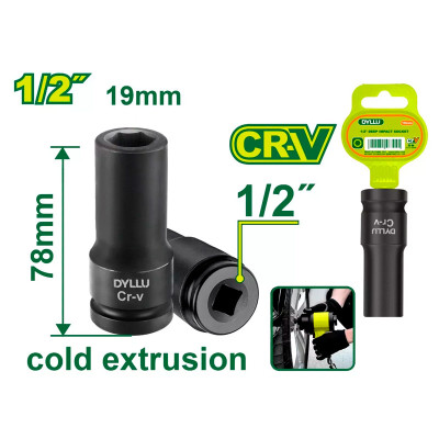 Խորը հարվածային գլխիկ 1-2'' DYLLU DTMS3219 19մմ (ԿՈԴ 16332)