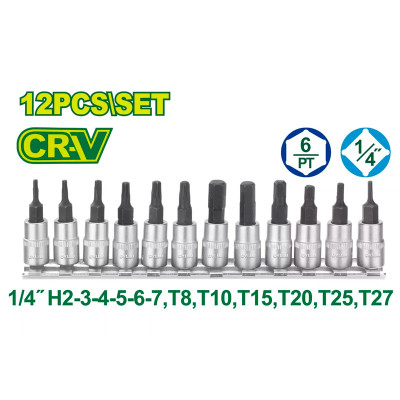 Բիթերով գլխիկների (12 հատ) հավաքածու 1-4'' DYLLU DTST2414 H2-7-T8-27 (ԿՈԴ 16345)