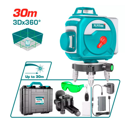 Լազերային հարթաչափ կանաչ գծերով 3D 5000mAh TOTAL TLL255267 (ԿՈԴ 16170)