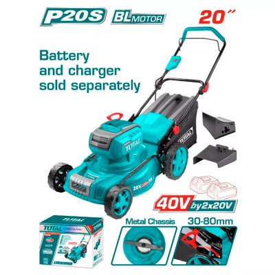 Խոտհնձիչ մարտկոցային 40Վ (2x20Վ) 510մմ TOTAL TLMLI4020 (ԿՈԴ 15065)