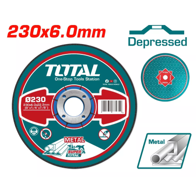 Մետաղ հղկող սկավառակ 230x6x22.2մմ TOTAL TAC2232301 (ԿՈԴ 14241)