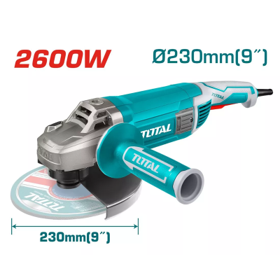 Անկյունային հղկող մեքենա (Բալգարկա) 230մմ 2600Վտ TOTAL TG1262306 (ԿՈԴ 13884)