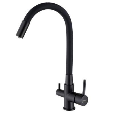 Խոհանոցի ծորակ ճկվող, ֆիլտրով HANSEN HL15080-CC Սև (ԿՈԴ 16824)